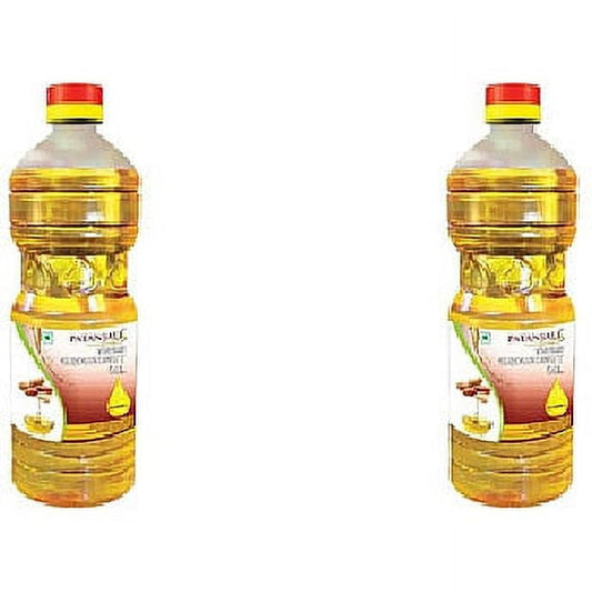 Pack Of 2 - Patanjali Virgin Groundnut Oil - 1 Ltr (33.8 Fl Oz)
