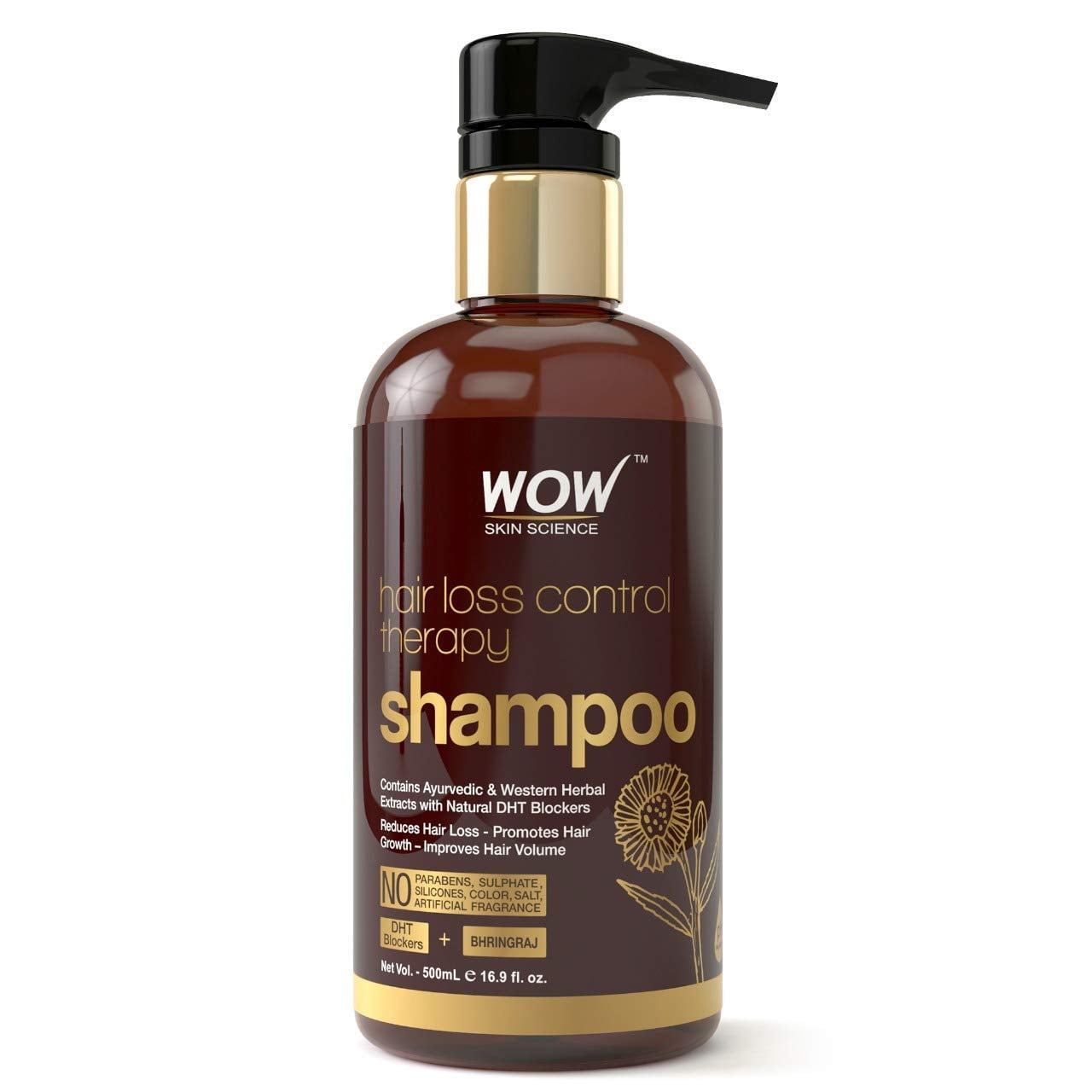 WOW Skin Science Hair Loss Control Therapy Shampoo - Increase Thick & Healthy Hair Growth