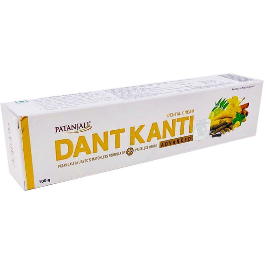 Pack Of 5 - Patanjali Dant Kanti Advanced Toothpaste- 100 Gm (3.5 Oz)
