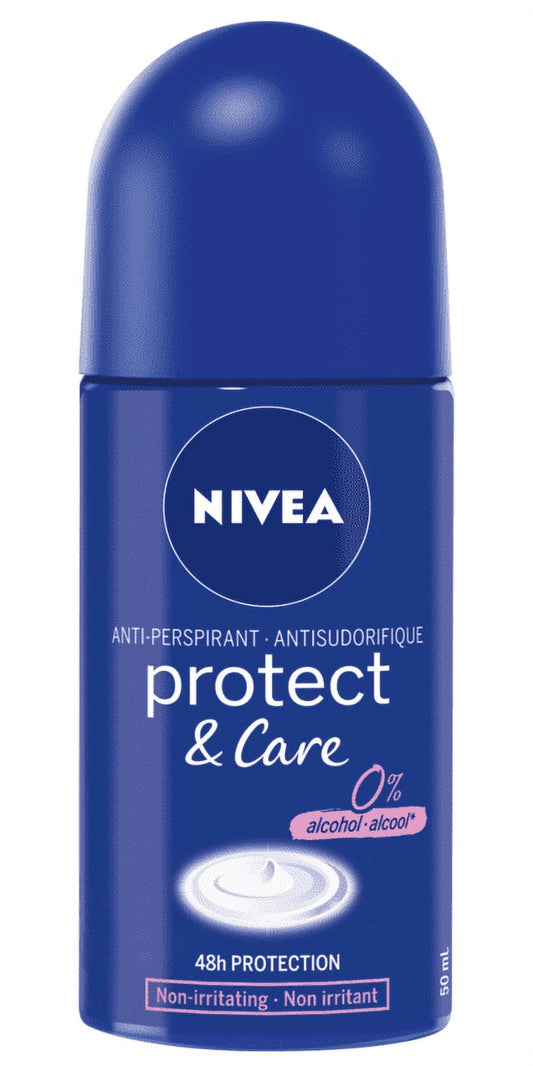 Nivea Protect & Care Roll-On Antiperspirant Deodorant, Creme, 50 mL