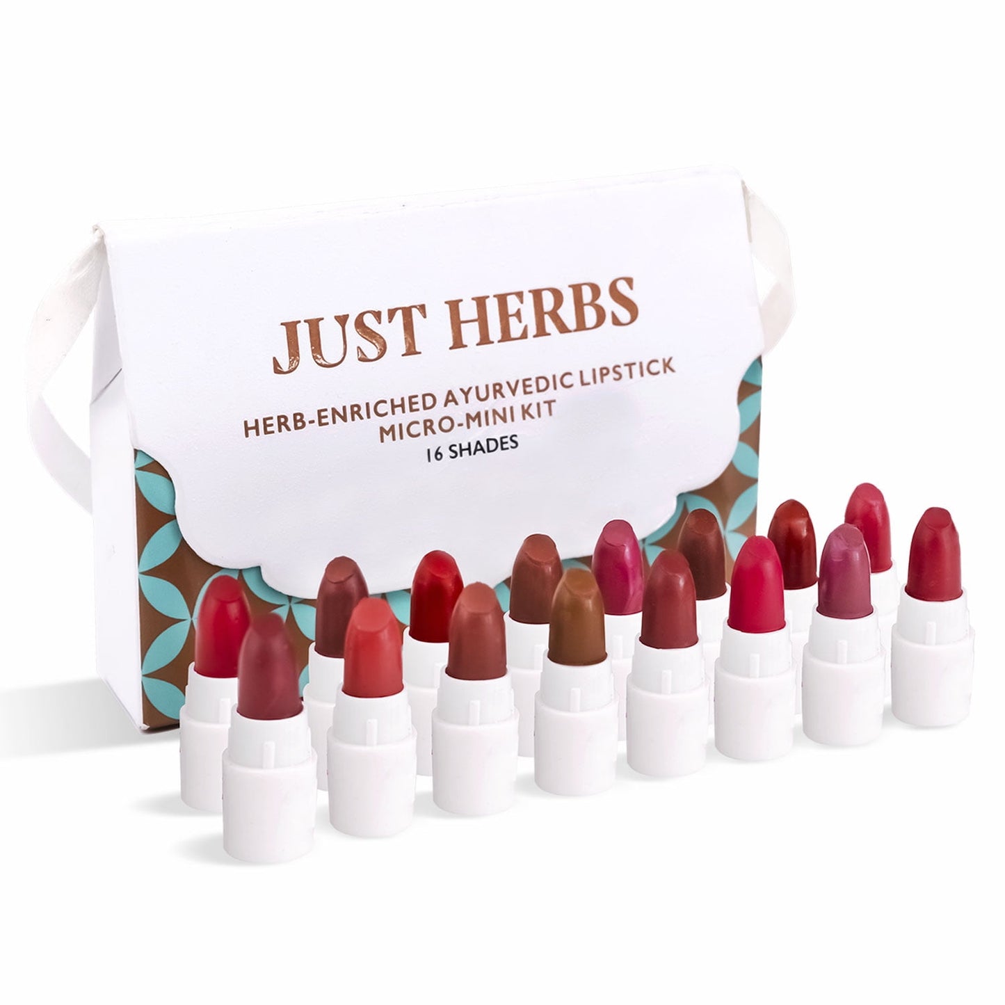 Just Herbs Ayurvedic Lipstick Micro-Mini Trial Kit, Multicolor 38gm (