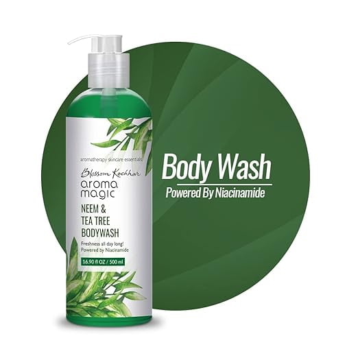 Aroma Magic Neem & Tea Tree BodyWash Pwrd by 5% Niacinamide | Removes harmful bacteria, pr