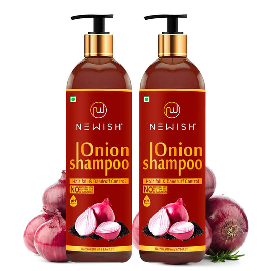 Newish Onion Shampoo for Hair Growth and Hair Fall Control - With Red Onion Seed Oil Extra