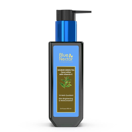 Blue Nectar Green Tea Face Cream Moisturizer for Oily Skin and Acne Prone Skin with Hyalur