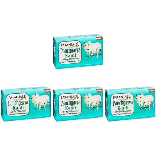 Pack Of 4 - Patanjali Panchgavya Kanti Body Cleanser Soap Bar - 140 Gm (4.93 Oz)
