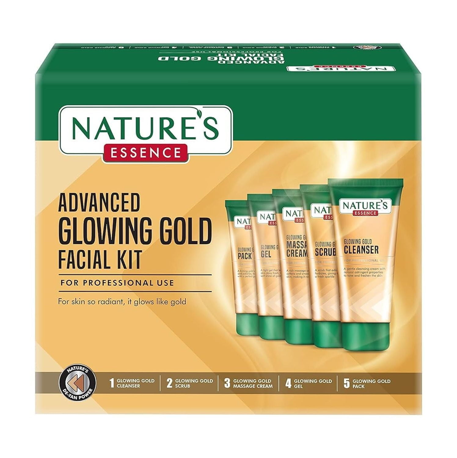 Natures Essence Glowing Gold Facial Kit, 500G