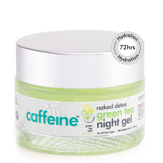 mCaffeine Vitamin C NightCream for Women & Men with Green Tea & Hyaluronic Acid | Reduces
