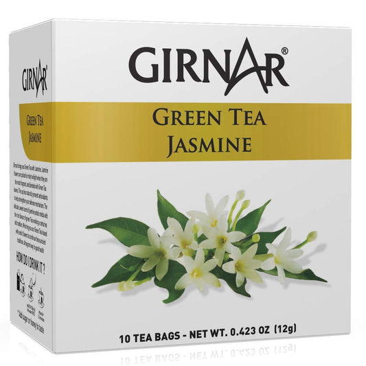 Girnar Green Tea w/ Jasmine - 10 Tea Bags - Girnar Tea