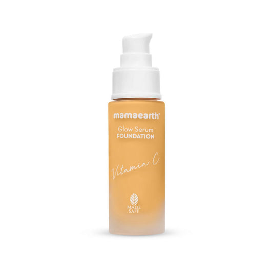 Mamaearth Glow Serum Foundation with Vitamin C & Turmeric for 12-Hour Long Stay- 02 Creme