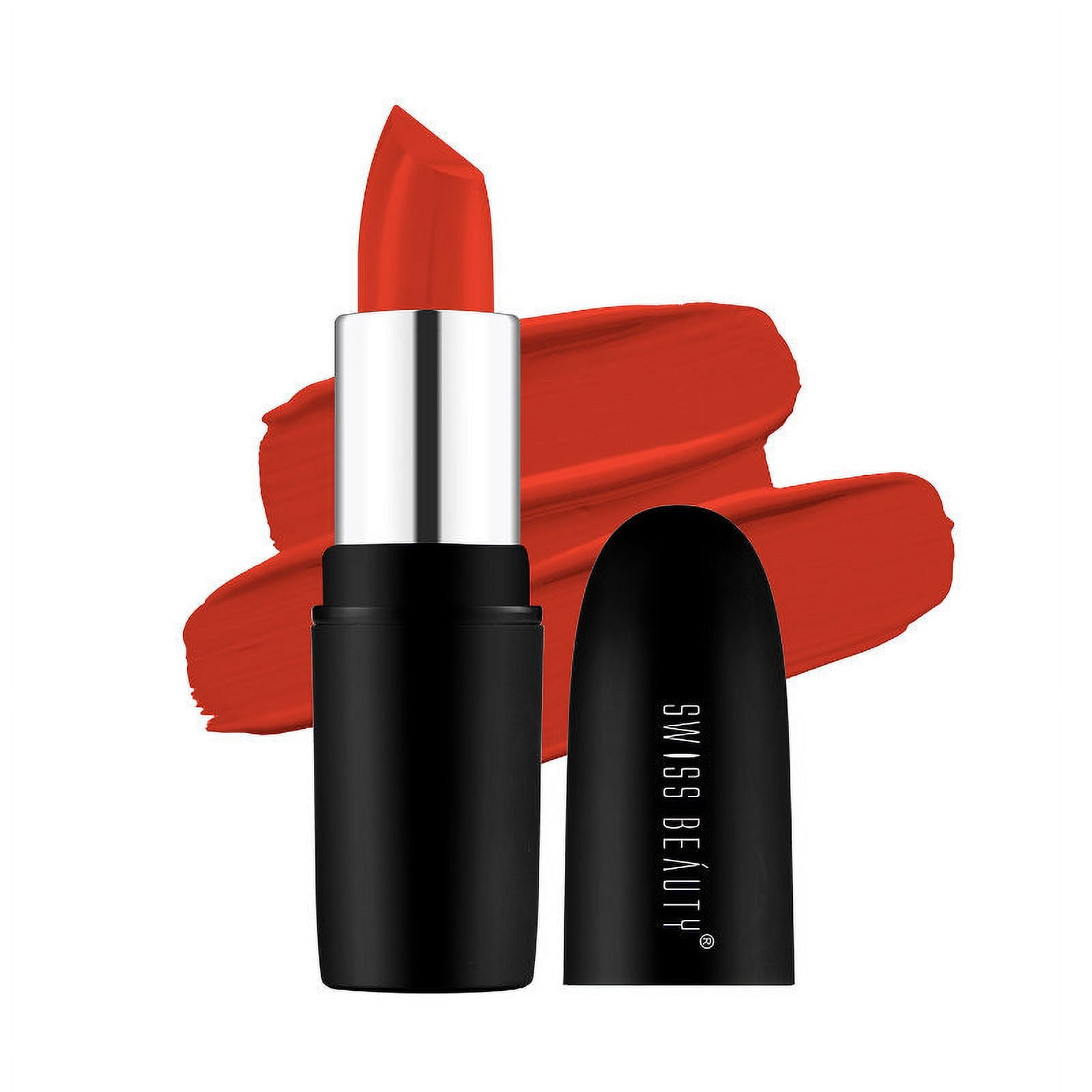 Swiss Beauty Pure Matte Lipstick - 208 Orange Red
