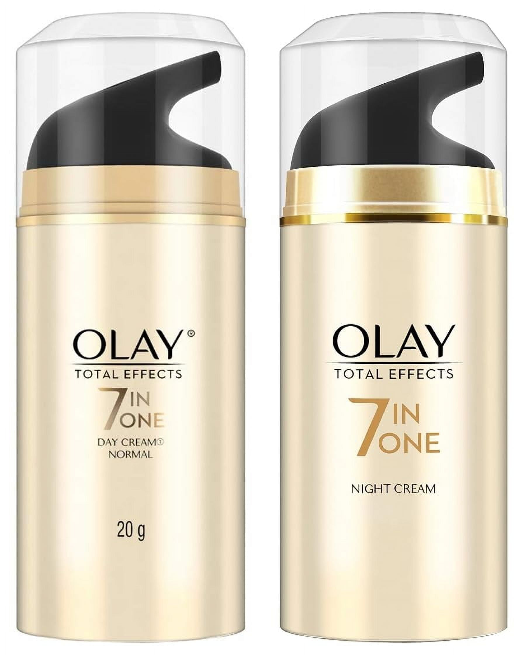 Olay NightCream Total Effects 7 in 1, Anti-Ageing Moisturiser, 50g & Olay Day Cream Total