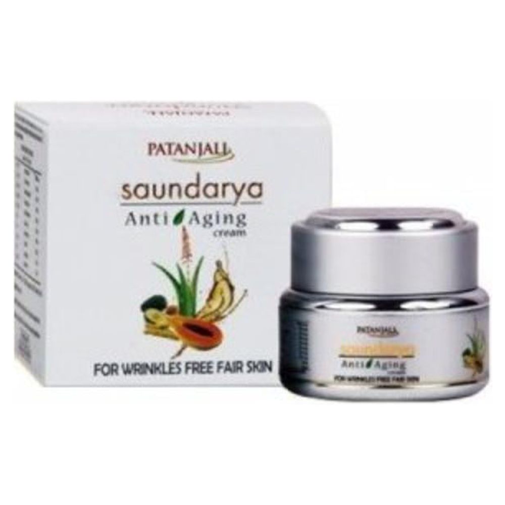 Patanjali Saundarya Anti Aging Face Cream, 15g, Dermatologically tested. By Brand patanjal