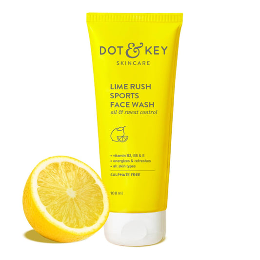 Dot & Key Lime Rush Sports FaceWash | Deep Cleans Oil, Sweat & Dirt | For Refreshingly Cle