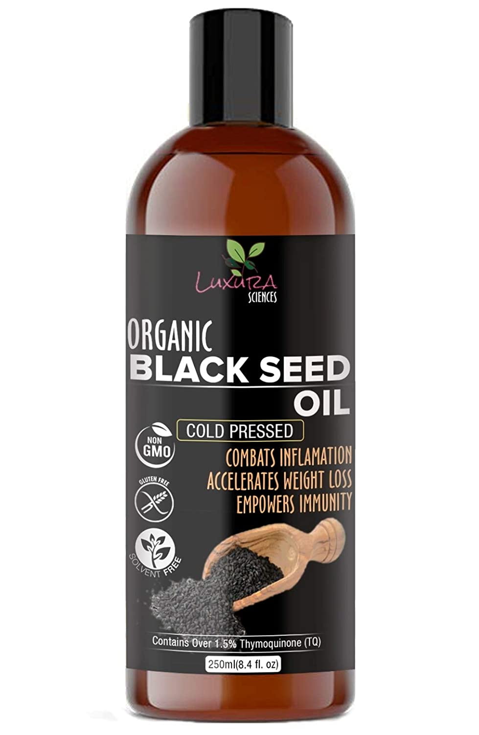 Luxura Sciences Natural Cold Pressed Kalonji Black Seed HairOil for Hair Growth (250ml)||