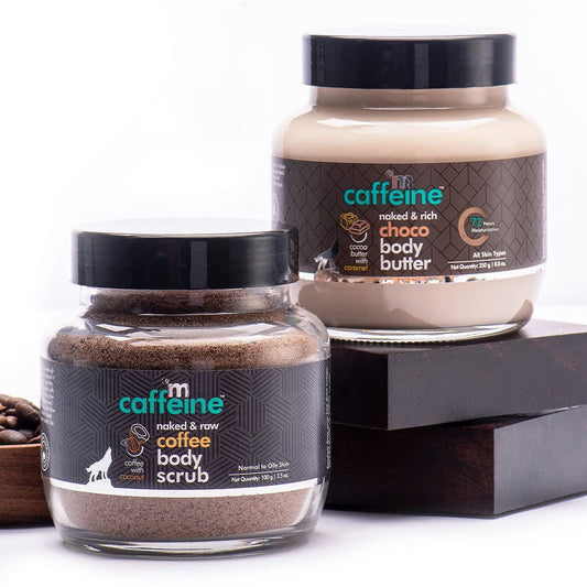 mCaffeine Body Polishing Kit for Exfoliation, Tan Removal & Intense Moisturization | Coffe
