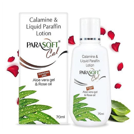 Parasoft Cal Calamine lotion Enriched with Aloe vera & Rose oil For Face & Body, Skin Rash