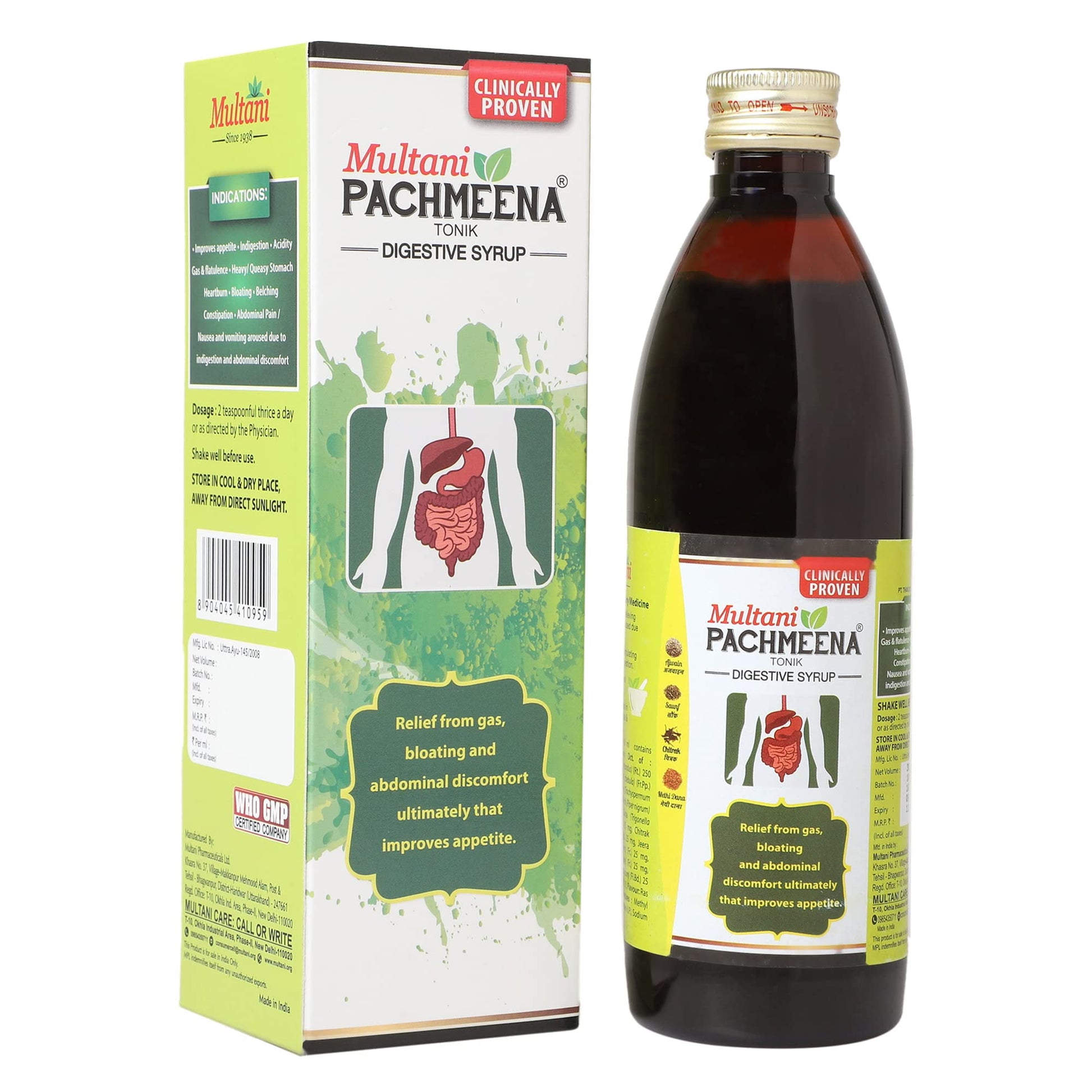 Multani Pachmeena Tonik Digestive Syrup |AyurvedicProducts For Better Digestion | Relief F