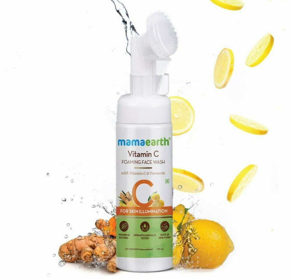Mamaearth Vitamin C Foaming FaceWash with Vitamin C & Turmeric for Skin Illumin
