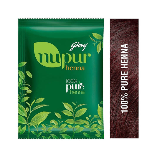 Godrej Nupur Henna Natural Mehndi for Hair Color with Goodness of 9 Herbs 120gram X 3 Pack