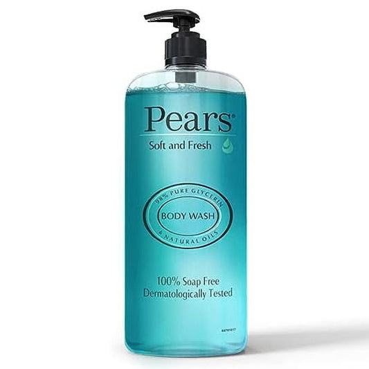 Pears Soft & Fresh Shower Gel SuperSaver XL Pump Bottle with 98% Pure Glycerine, 100% Soap