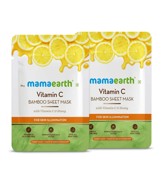 Mamaearth Vitamin C Bamboo Sheet Mask -