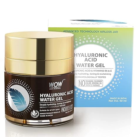 WOW Skin Science Hyaluronic Acid Water Gel for Hydration, Toning - with Hyaluronic Acid &
