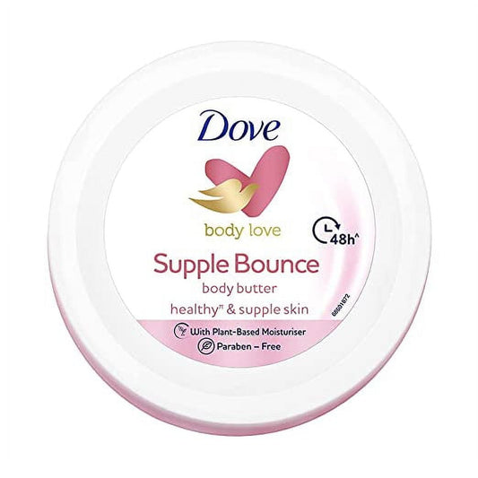 Dove Body Love Supple Bounce Body Butter Paraben Free, 48Hrs Moisturisation with Plant bas