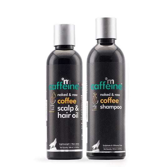 mCaffeine Must-have Coffee HairCare Kit for Hair Fall Control & Hair Growth | Shampoo, Hai
