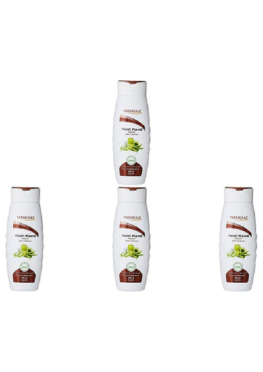 Pack Of 4 - Patanjali Kesh Kanti Natural Hair Cleanser Shampoo - 200 Ml (6.76 Oz)