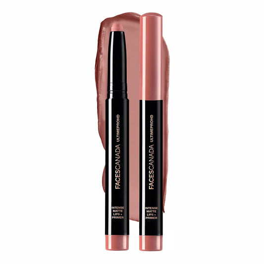 Faces Canada HD Intense Matte Lipstick, Feather light comfort, 10 hrs stay, Primer infused