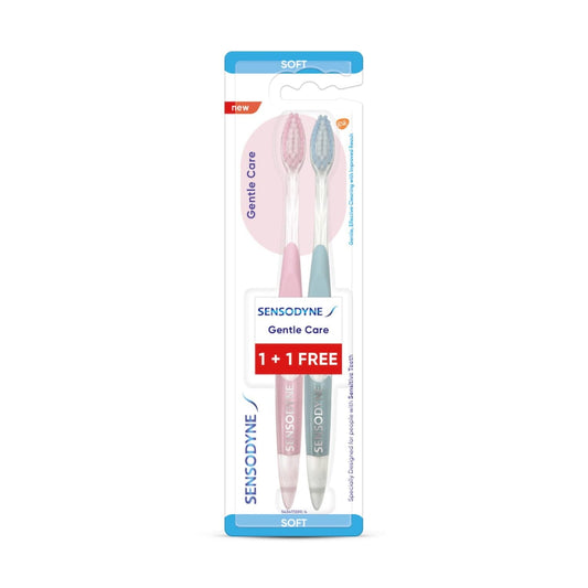 Sensodyne Gentle Care Toothbrush - Soft & Effective Cleaning - Buy 1 Get 1 FREE