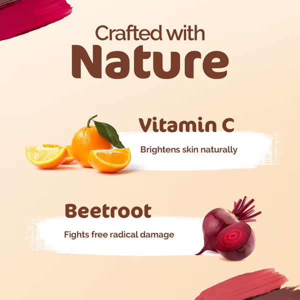 Mamaearth Nourishing Natural Lip, Cheek & Eye Tint: Vitamin C & Beetroot, 4 g