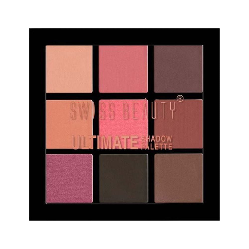 Swiss Beauty Ultimate 9 Pigmented Colors Eyeshadow Palette - Shade 02