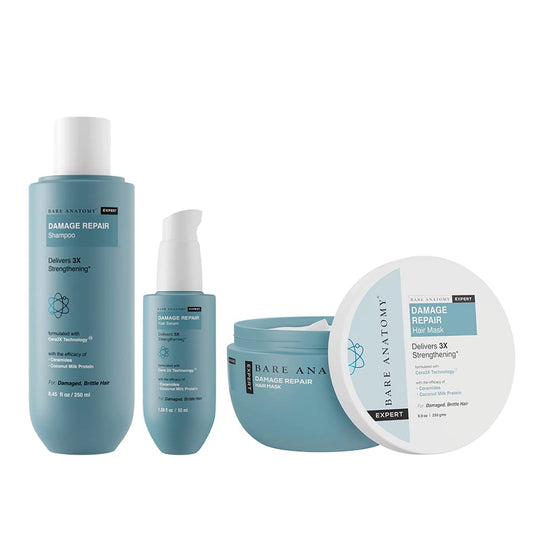 Bare Anatomy Hair Damage Repair Shampoo + HairMask + Serum Kit 8.45 fl oz + 8.9 oz +1.59 f