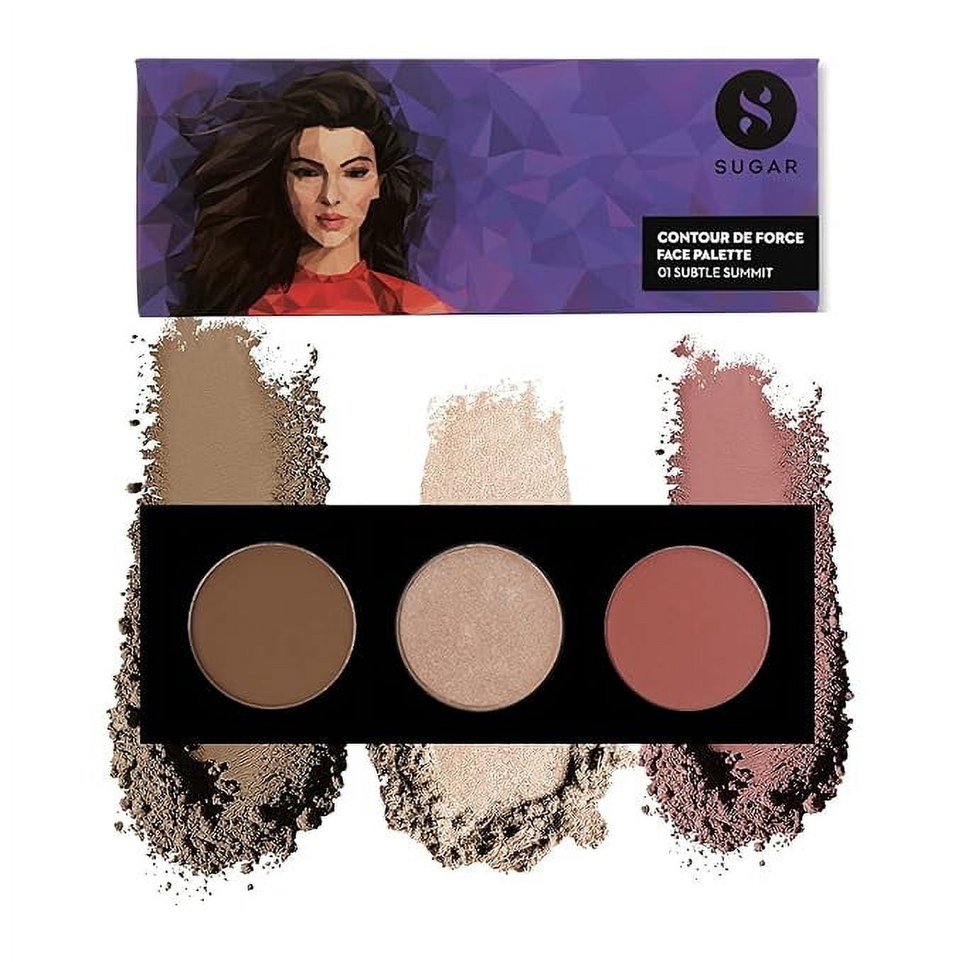Sugar Cosmetics Contour De Force Face Palette01 Subtle SummitLonglasting formula, Lightwei