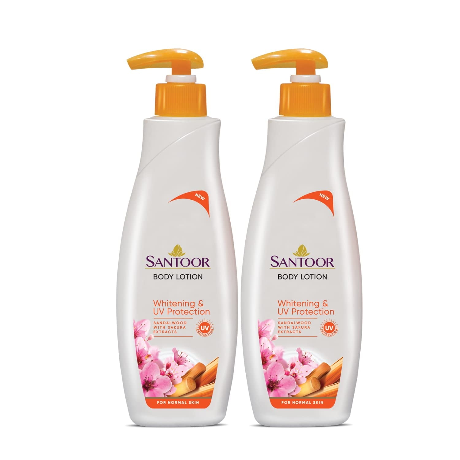 Santoor Perfumed BodyLotion for Whitening & UV Protection with Sandalwood & Sakura Extract