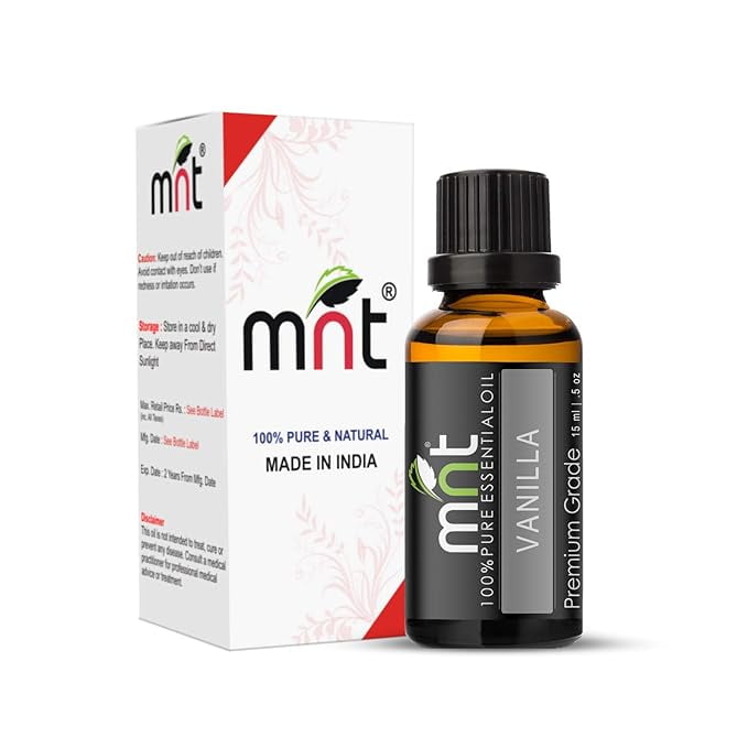 MNT Vanilla Essential Oil 100% Pure Natural & Undiluted HairCare and SkinCare (15ML)