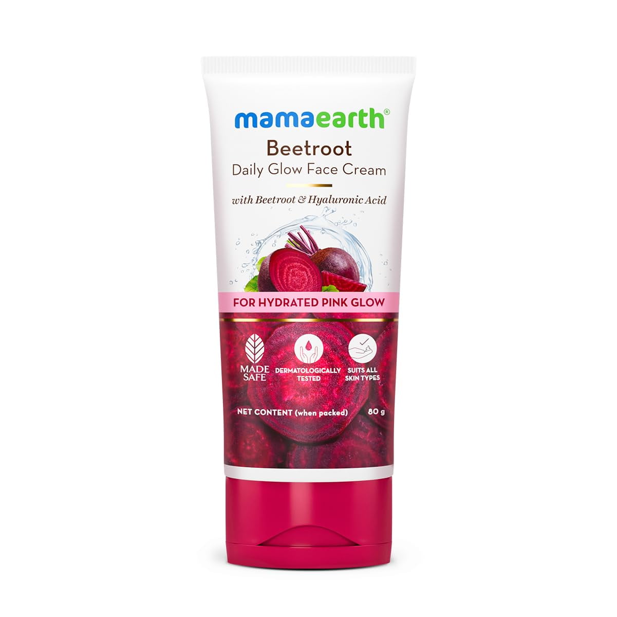Mamaearth Beetroot Daily Glow Face Cream With Beetroot & Hyaluronic Acid - 80g|Gives Hydra
