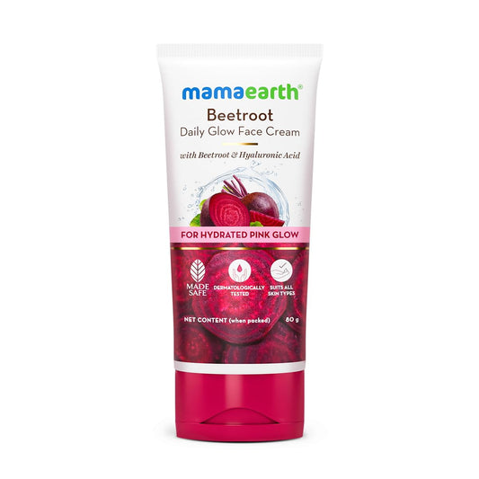 Mamaearth Beetroot Daily Glow Face Cream With Beetroot & Hyaluronic Acid - 80g|Gives Hydra