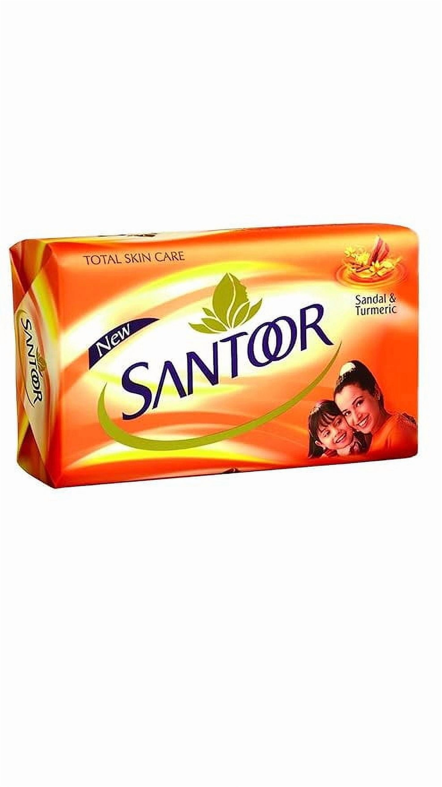 Santoor Sandal and Turmeric Soap 125g (pack of 4)