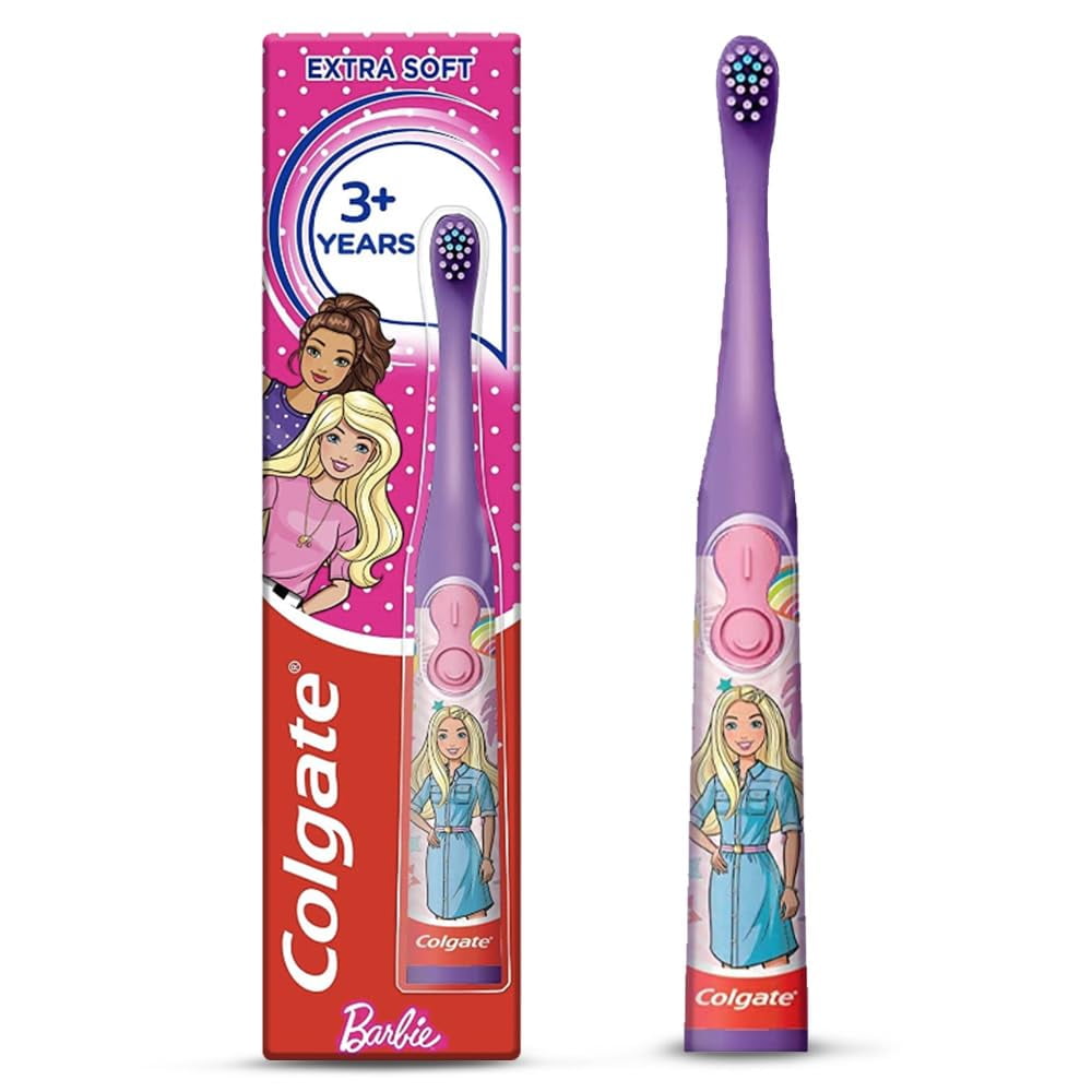 Colgate Barbie Toothbrush for kids, Battery Powered Electric Toothbrush, Age 3+, Kids toot