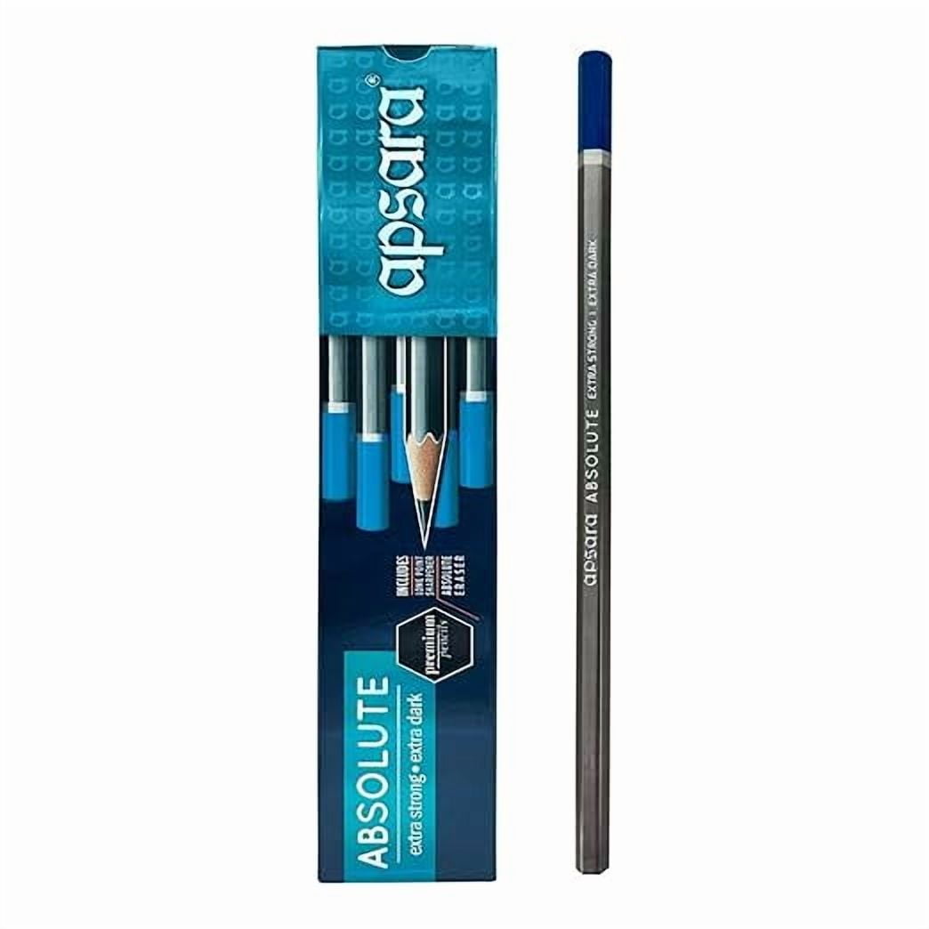 Apsara Absolute Extra Dark Pencils-Pack Of 10|Black