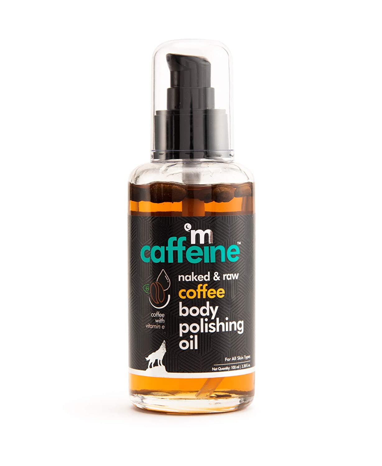 mCaffeine Coffee BodyOil with Vitamin E & Rosehip | Relaxing Body Massage Oil for Women &