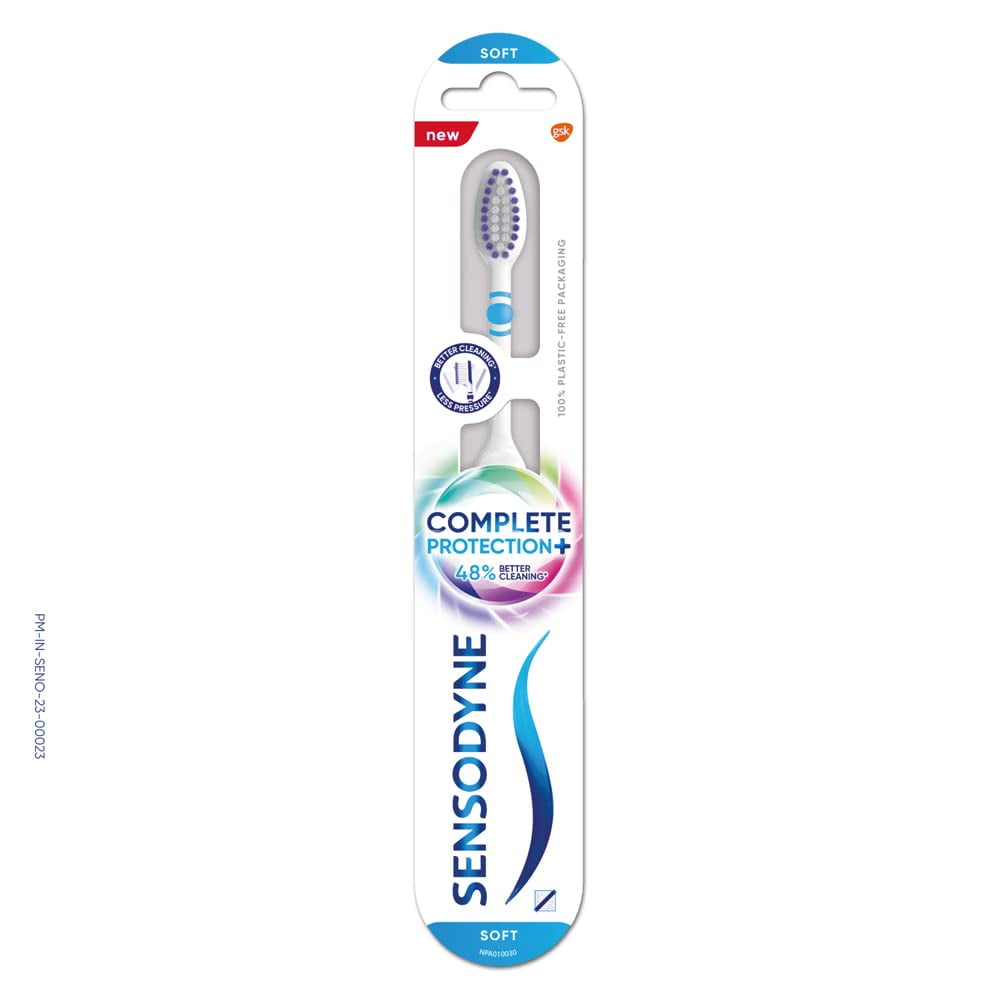 Sensodyne Toothbrush: Complete Protection+ toothbrush with flexible neck for 48% better cl