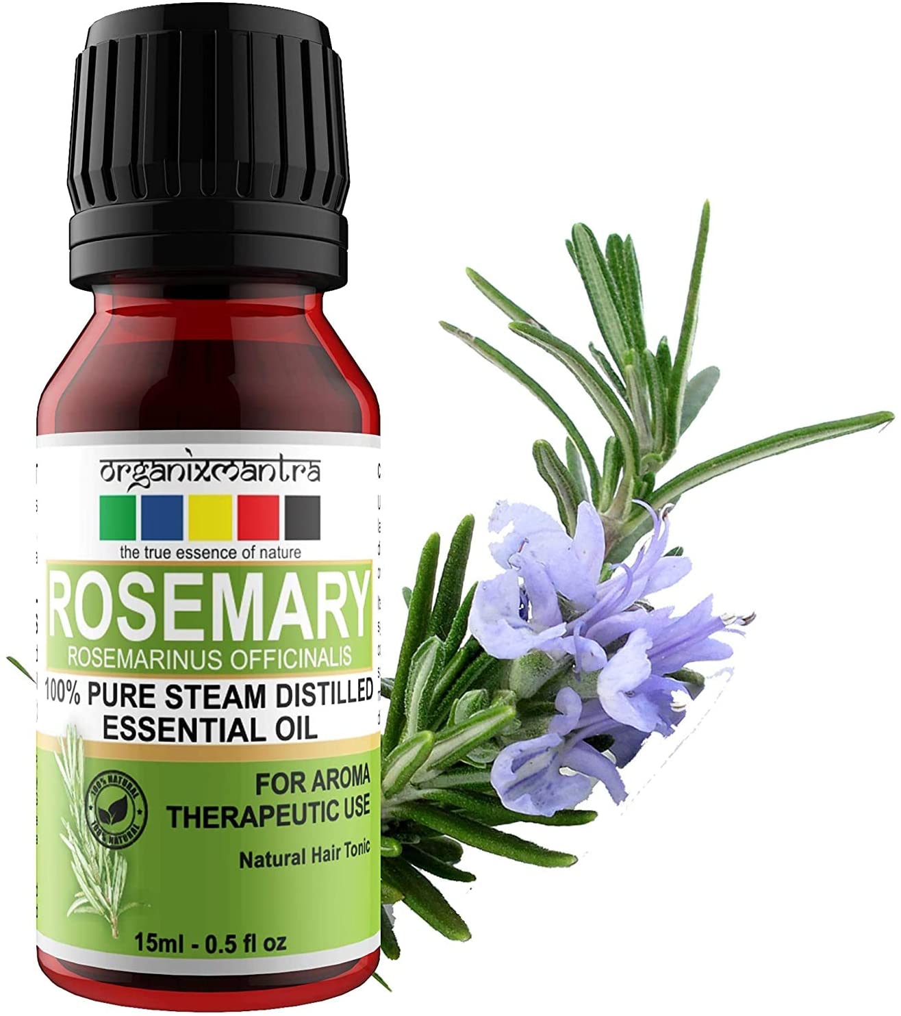 RR Group Organix Mantra Rosemary Essential Oil 15ML, for Skin, Muscle & Joints, Hair Condi