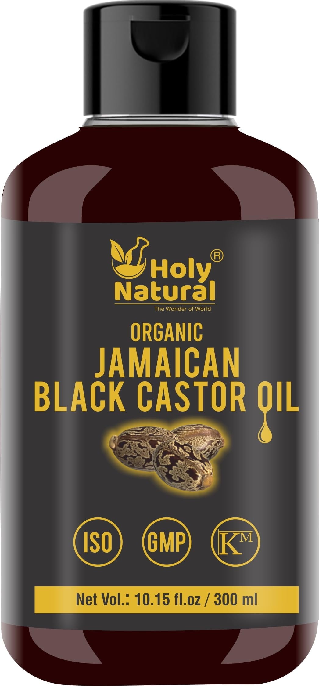 Holy Natural - The Wonder Of World Organic Jamaican Black Castor Oil For Hair, Eyelash, Ey