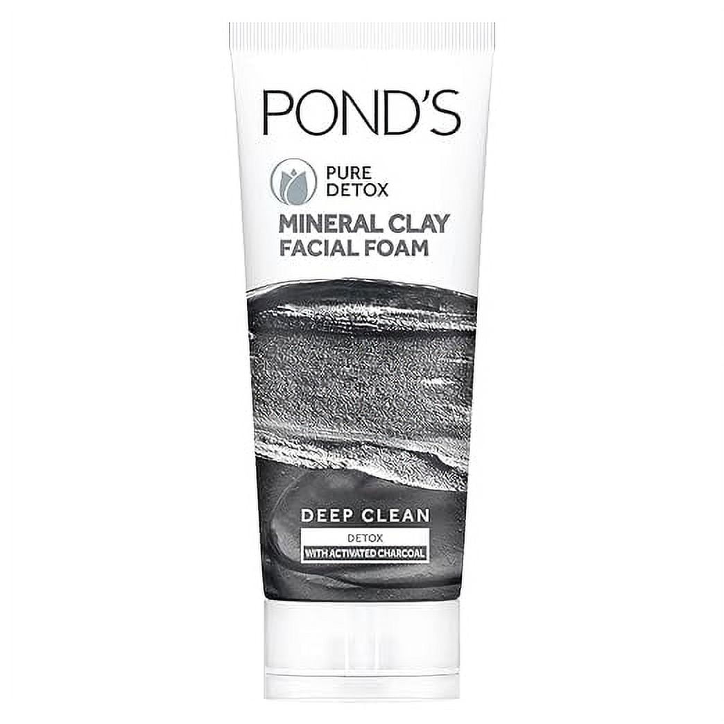 POND'S Pure Detox Mineral Clay Activated Charcoal, 4X Oil Absorbing, Detoxifying, For Oil