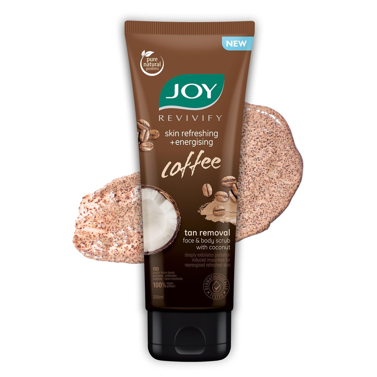 Joy Exfoliating Coffee Face Scrub For Men & Women (200Gm) | Anti Pollution Scrub For Face