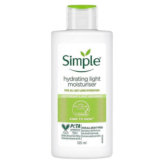 Simple Kind To Skin Hydrating Light Moisturiser Lotion 125ml | For All Day-Long Hydration
