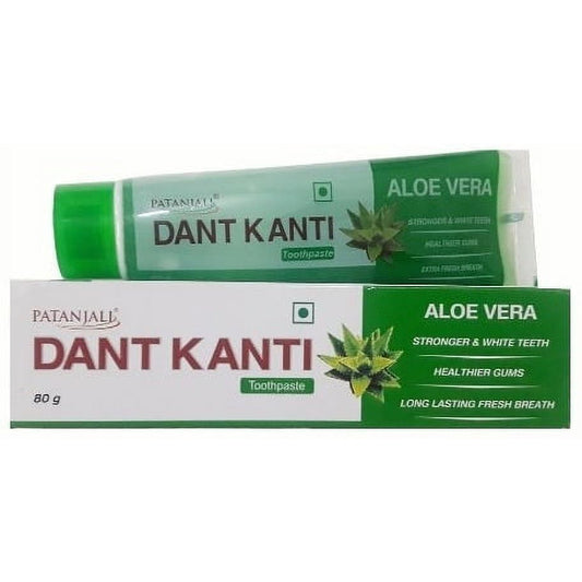 Pack Of 3 - Patanjali Dant Kanti Toothpaste Aloe Vera - 80 Gm (2 Oz)